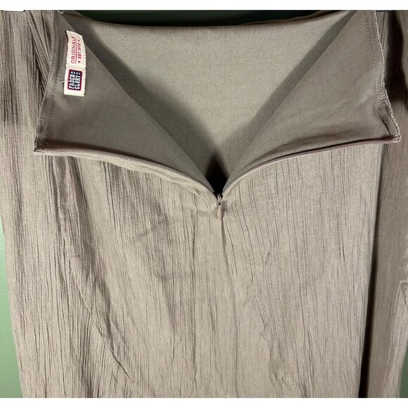 Y2K New Old Stock Asymmetrical Khaki Beige Midi Skirt Sz 14 Whimsy Fairy READ - Picture 5 of 11